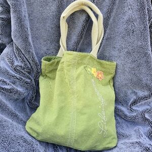 Vintage Y2k Life is Good canvas tote Floral